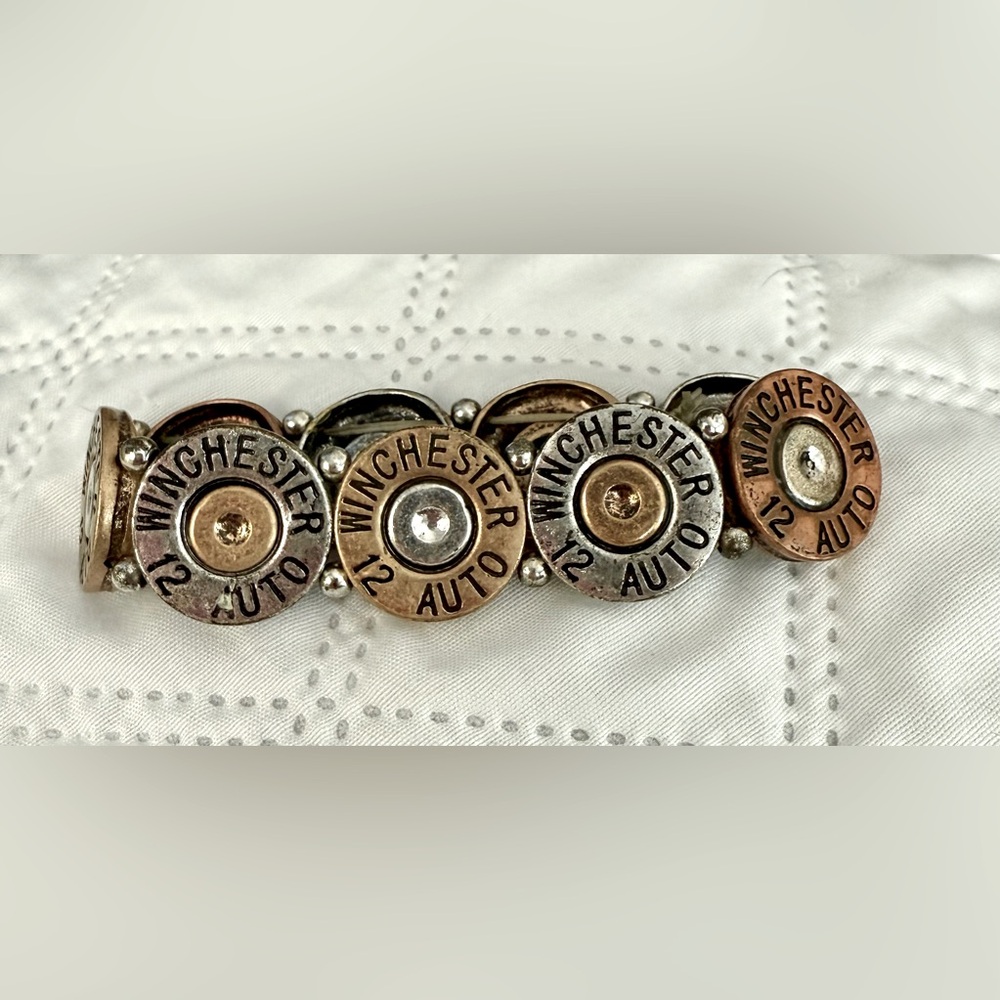 Bullet Casing Bracelet - Gold and Silver